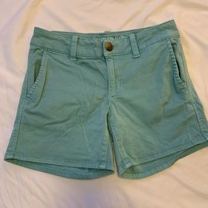 American eagle light blue midi shorts